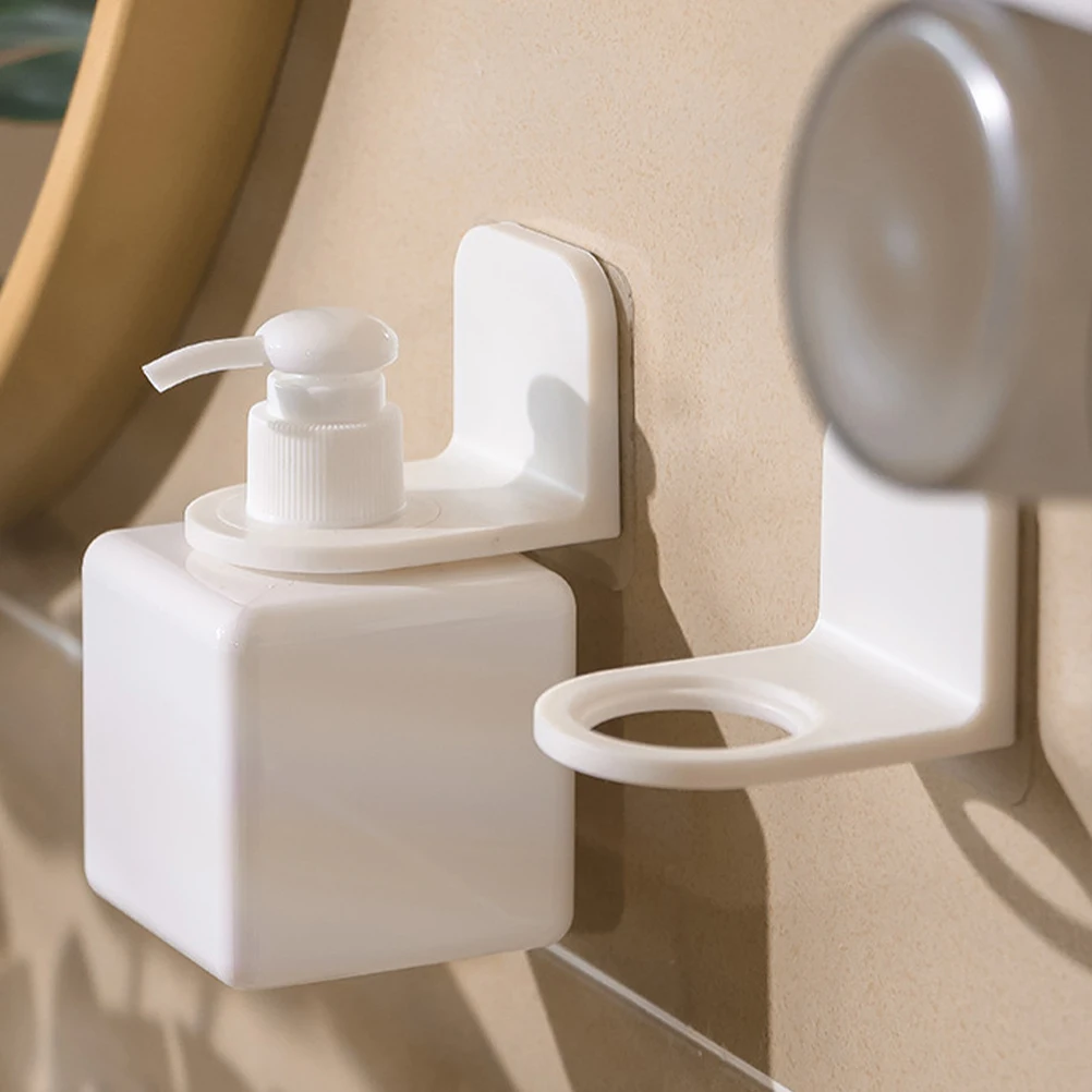 

3 Pcs Shampoo Bottle Holder Wall Mount No Drill Soap Dispenser Hooks Kitchen Bathroom Organizer Cream Shower Gel Rack