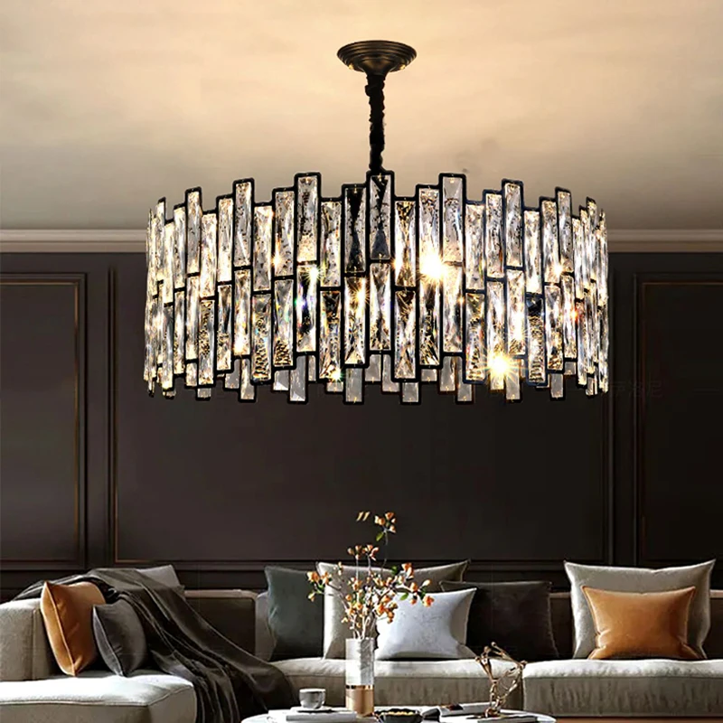 

2023 New Nordic Modern Ceiling Chandelier Luxury Home Lighting Bedroom Dining Living Room Crystal Pendant Lamp Led Ring Light