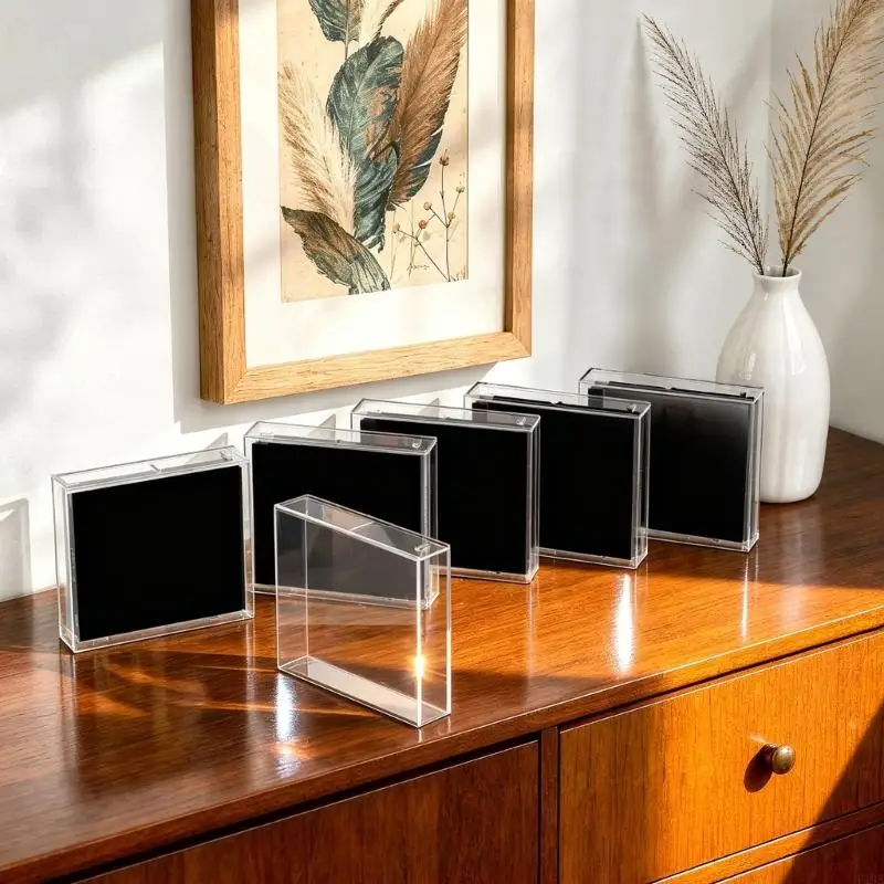 Modern Wall Mount CDs Display Case For Double Triple Disc Jewel Case Acrylic Holder Easy Installation For Indoor F19E