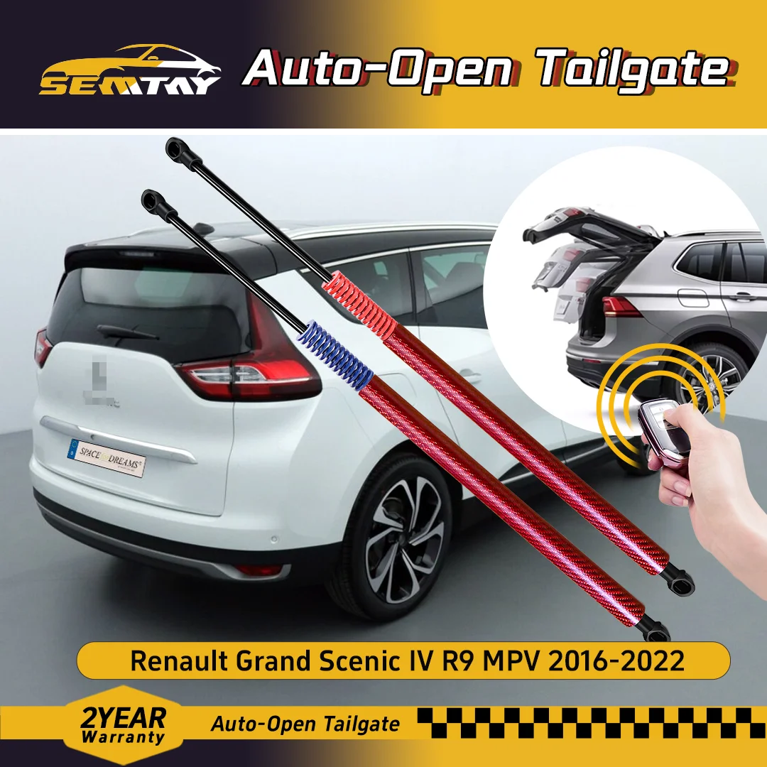 

SEMTAY Automatic Lifting Trunk Struts with Spring for Grand Scenic IV R9 MPV 2016-2022 Rear Tailgate Boot Lift Supports
