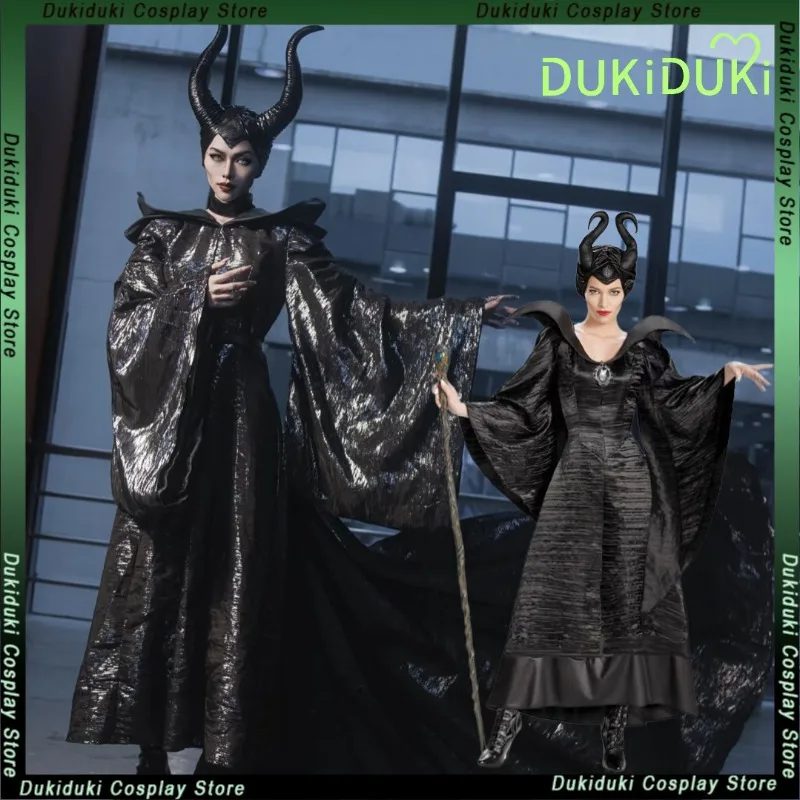 

Костюм Малефисенты для косплея, платье для взрослых, черная ведьма, волшебница, Рога Малефисенты, вечерние наряд для ролевых игр, женский костюм на Хэллоуин