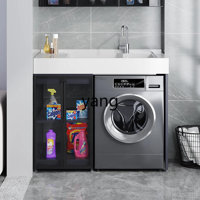 Combinación LMM con lavabo, mueble de lavandería complementario