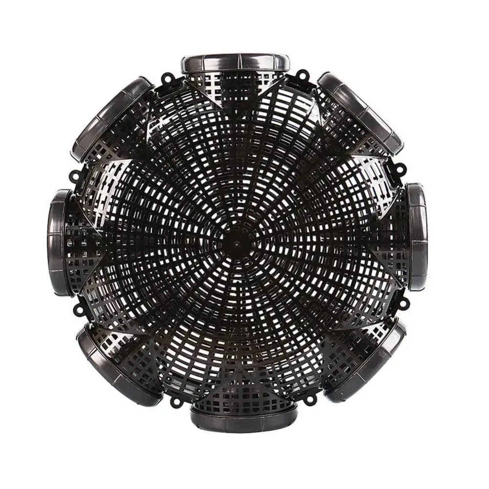 

Fishing Pot 3/6/8 Holes Black Fish Net Cage Durable Easy To Install Loach Trap Plastic Multifunctional Mud Cage Mixed Fish
