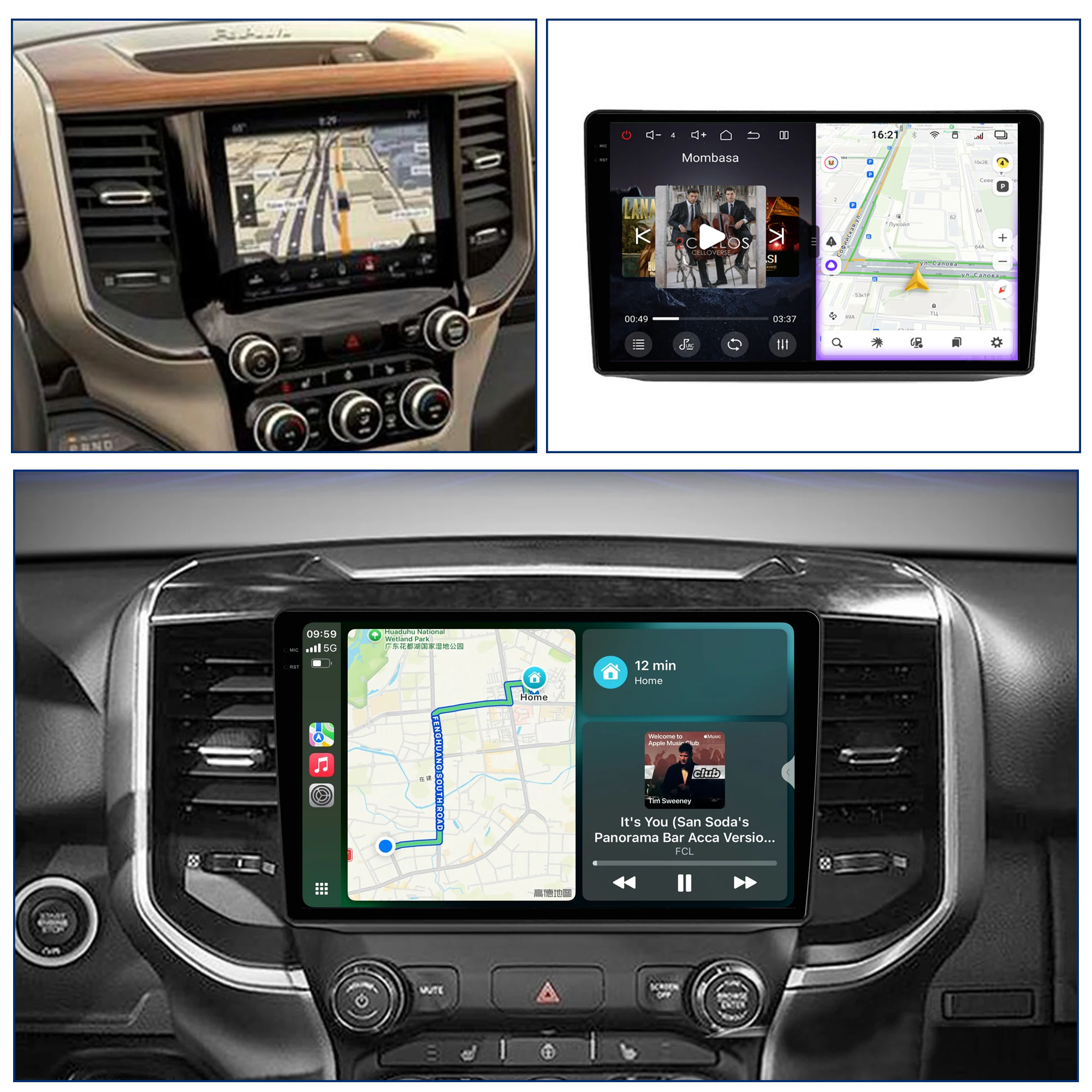 

Мультимедийный плеер Redpower Android 850 Pro Max с кристально чистым звуком, CarPlay и Bluetooth для Dodge RAM 2018-2021