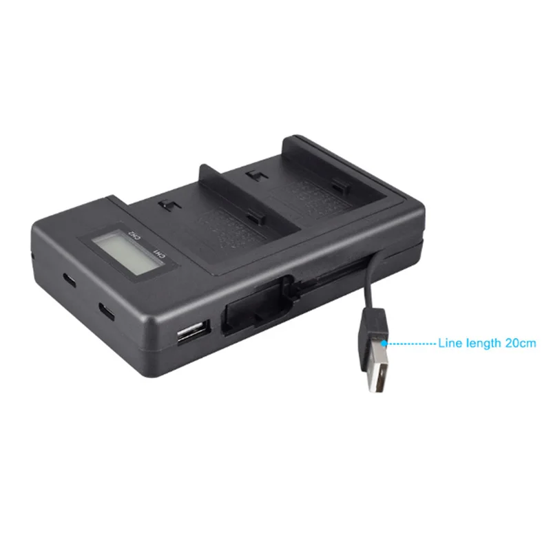 NP-F970 Digital Battery Charger for Sony Camera F750 F990 Fill Light 2500C Charger