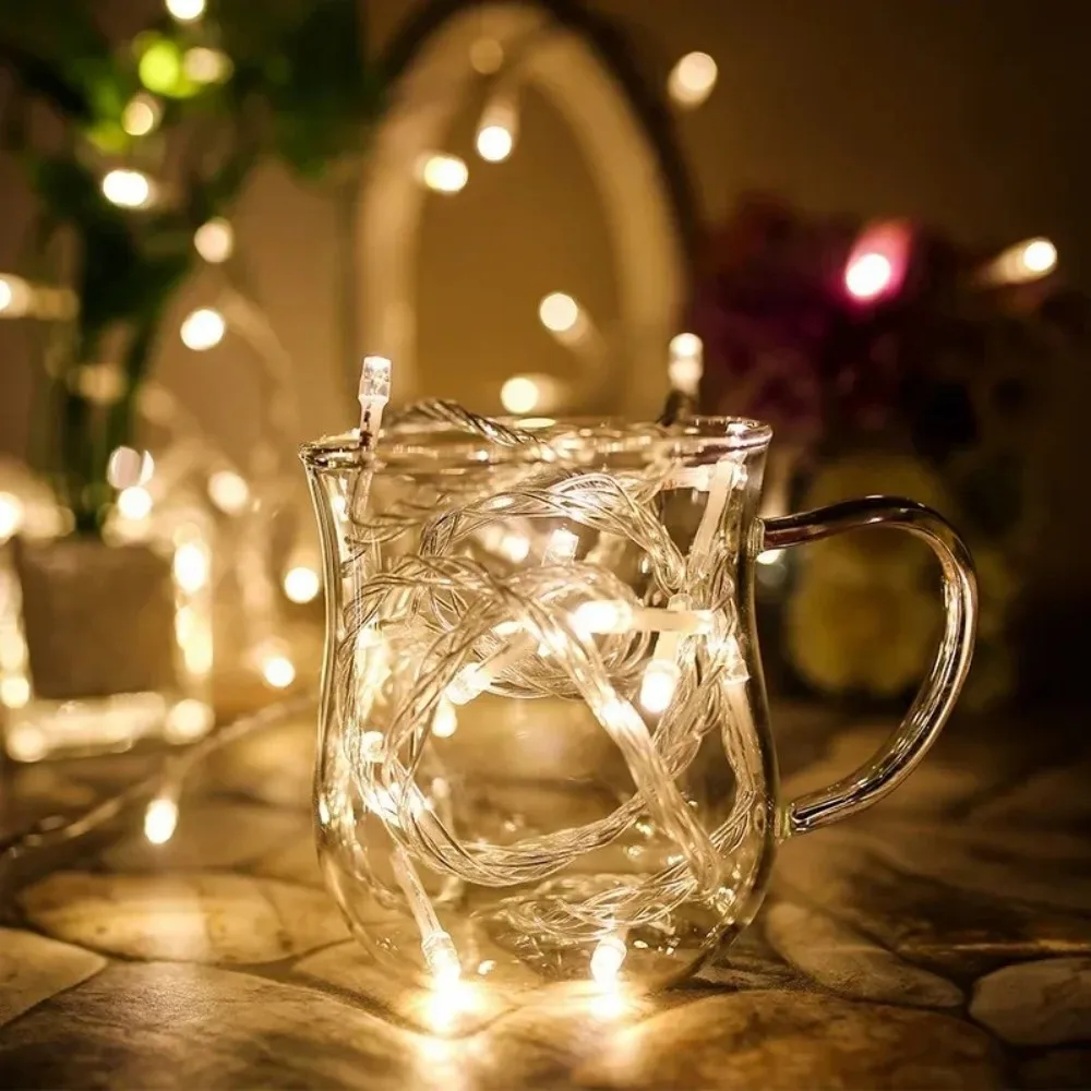 3M20LED USB Transparent Bare Wire Light, LED Fairy Light String, Suitable For Party, Festival, Bedroom, Wedding Decoration