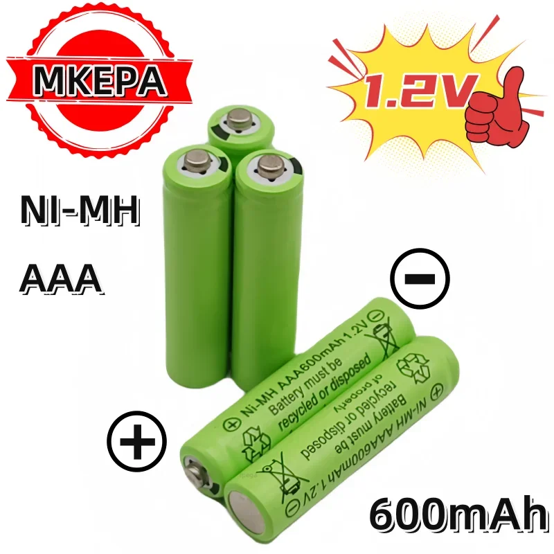 New AAA 1.2V 600mAh battery Ni-MH rechargeable lpega battery for Toy Remote control Rechargeable Batteries AAA 1.2V battery