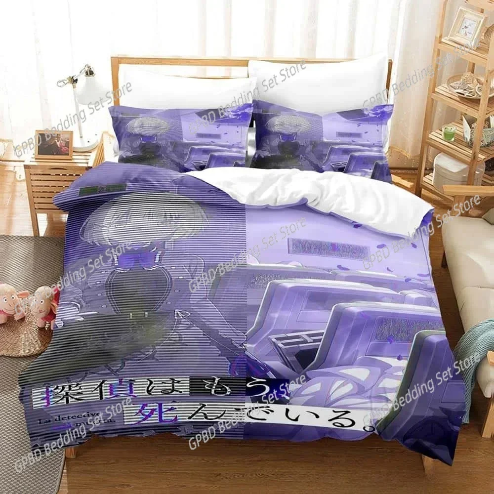 Anime The Detective Is Already Dead Bedding Set 3D Printed Suitable for Bedroom Duvet Cover Set With Pillowcases Home Textile