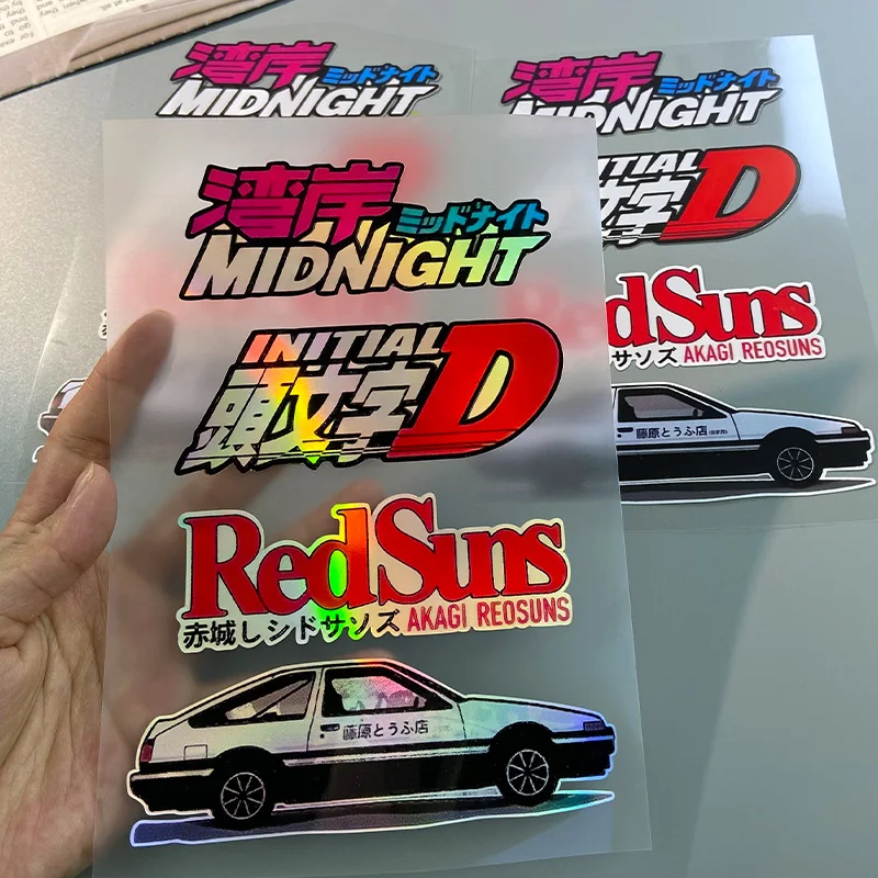 

1set MIDNIGHT JDM Motorcycle Stickers Waterproof DIY Motorbike Side Panel Fuel Tank Racing Helmet Car Window Scooter Vinyl Decal