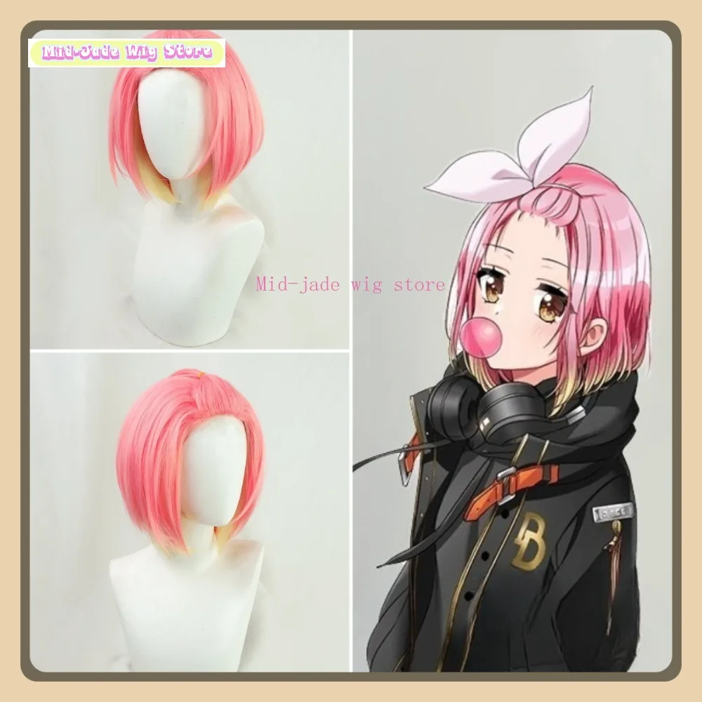 

D4DJ Liu Boxi Shin Cosplay Wig Anime Cosplay Party Transition Color Short Hair Synthetic Heat-resistant Fiber