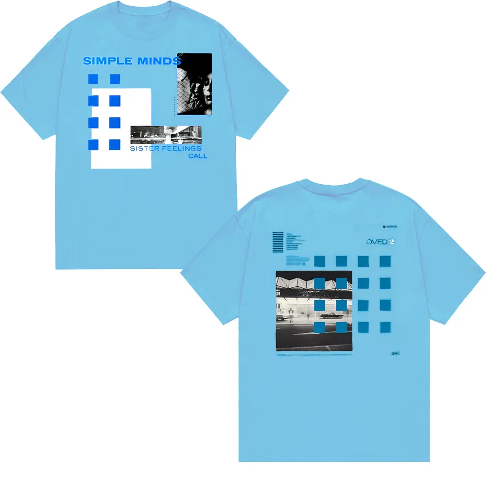 New Simple Minds Sister Feelings Call in Carolina Blue T-Shirt All Size 2F876