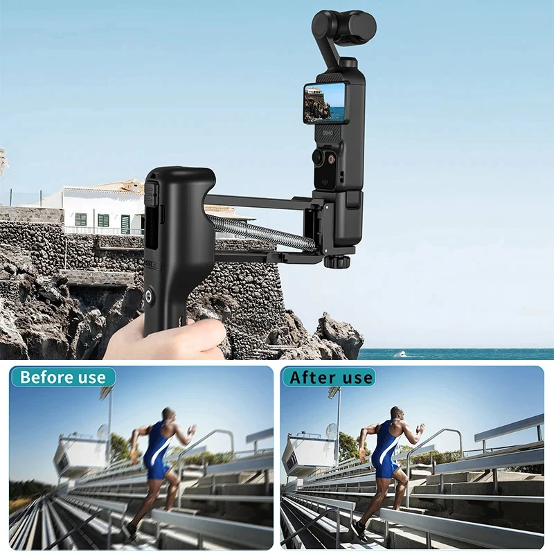 Multi Functional Portable Shock Absorption Anti Shaking Holder Video Shooting Handheld Stabilizer for DJI Osmo Pocket 3 Camera