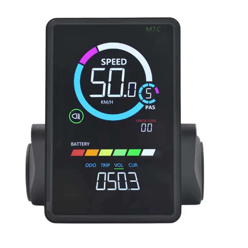 

M7C-2 Electric Bike LCD Display Meter 24V 36V 48V 60V E Scooter LCD Panel with USB for Mountain Electric Bike SM