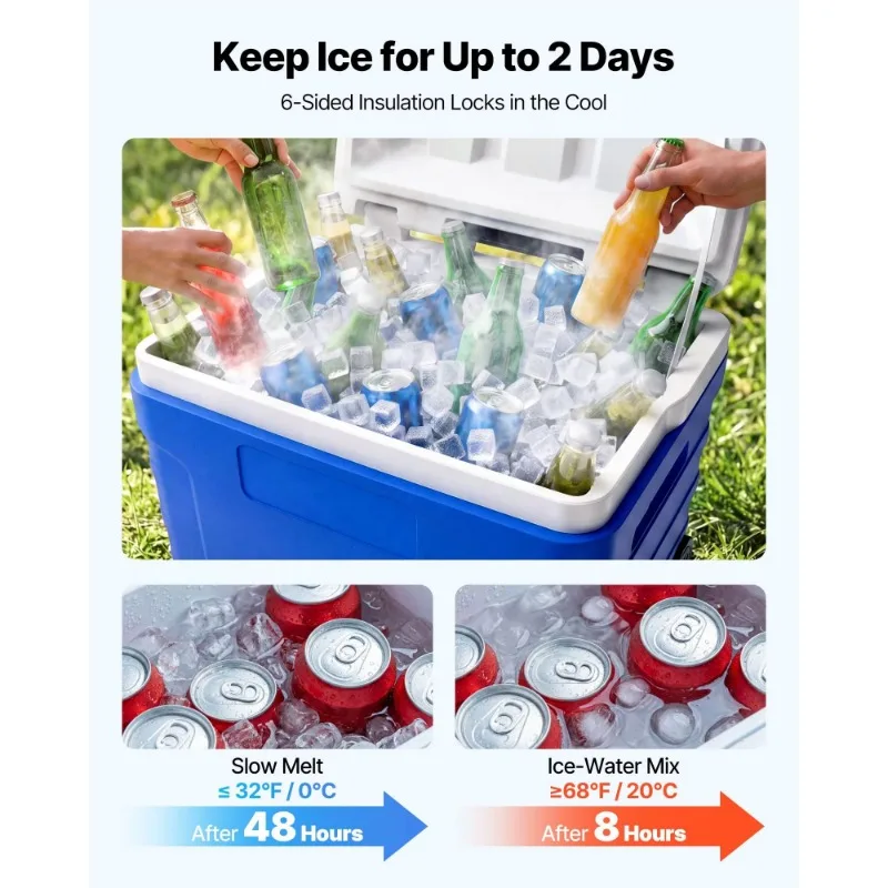 Portable rolling hard refrigerator leak-proof ice box cold