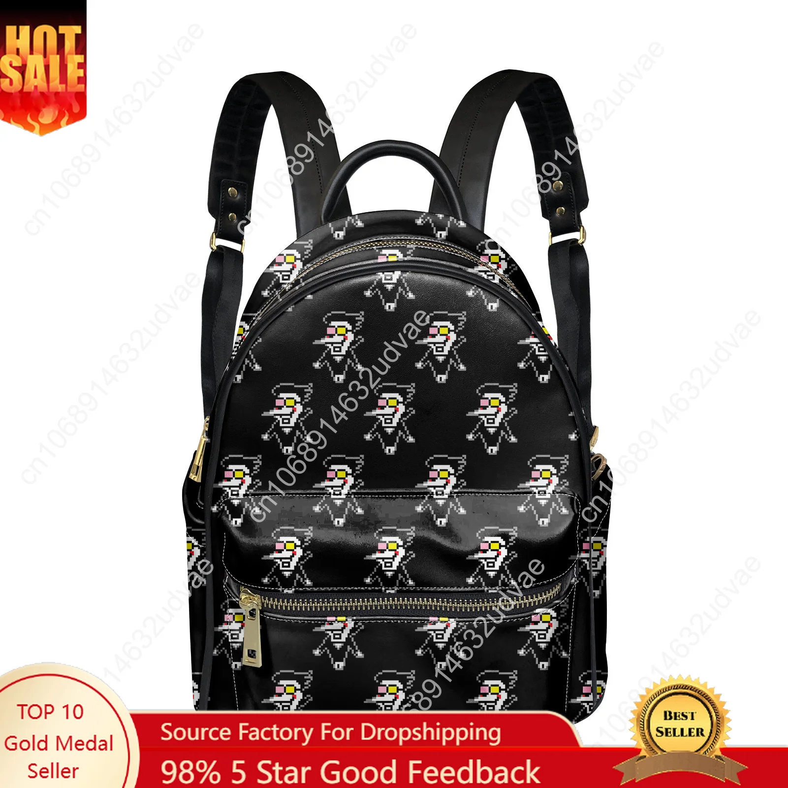 

Deltarune Spamton Undertale Backpack Womens Men Knapsack Personalized Text Double Shoulder Bag Bookbag Rucksack Gift Daypack