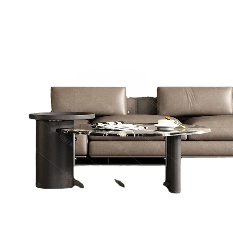 

Minimalist Marble Coffee Table round Living Room Sofa Home Modern Minimalist