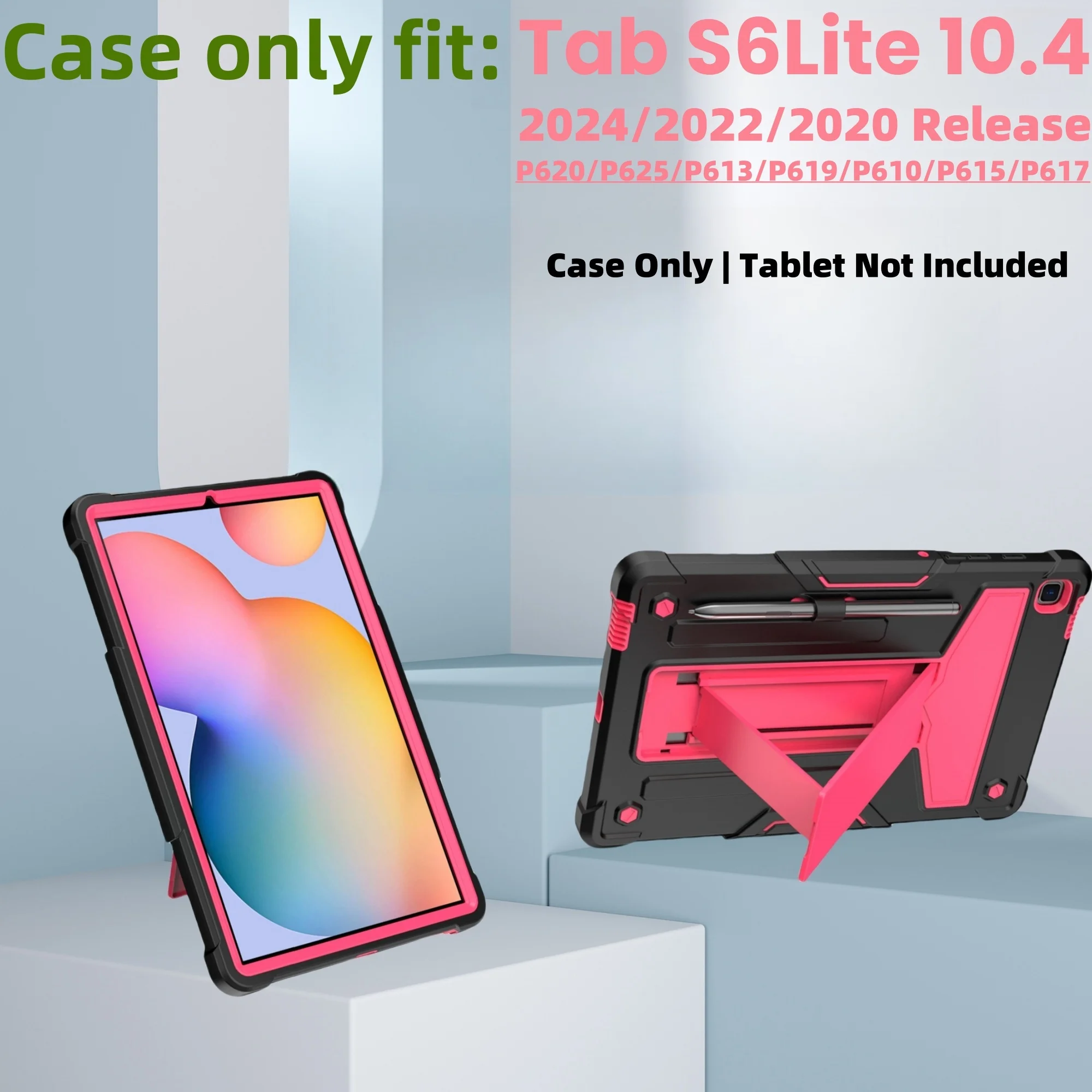 

Чехол для Galaxy Tab S6 Lite 10,4'' 2024/2022/2020 (SM-P620/P610/P613/P615) Прочный ударопрочный чехол с подставкой/держателем для ручки