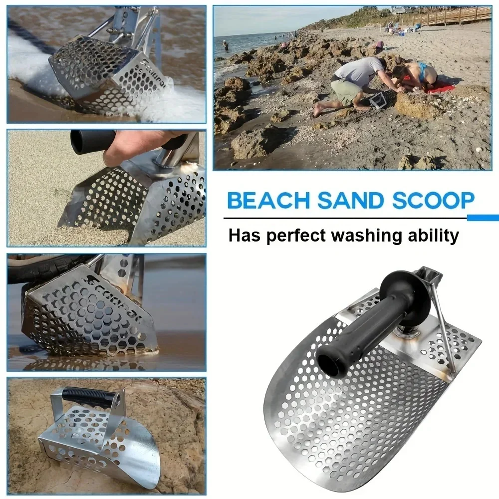 Sand Scoop for Metal Detecting Heavy Duty Metal Detector Beach Finds Scoop Equipment Garden Gadgets Sand Scoop Utensils Supplies