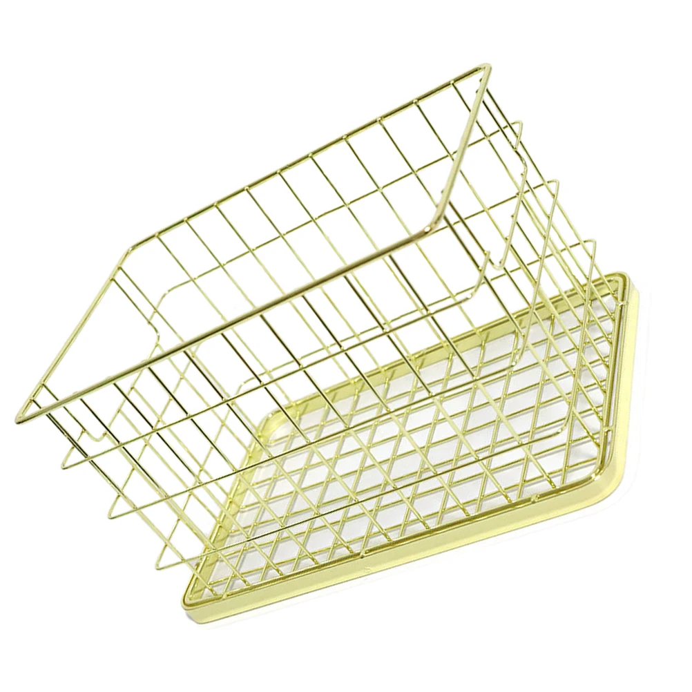 

Golden High Fashion Storage Basket Iron Basket Multifunctional Organizer Creative Desktop Storage Container