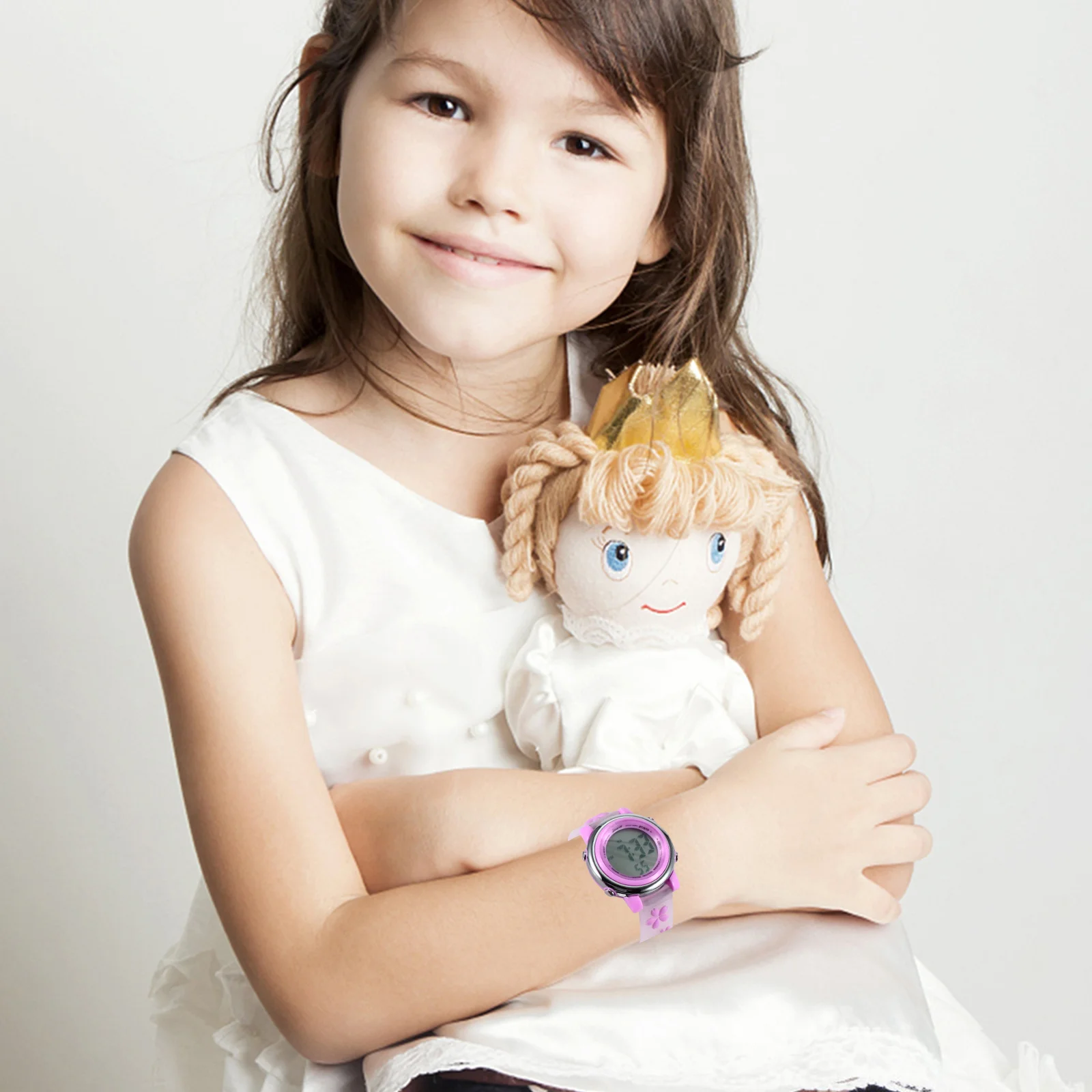 ساعة يد بنمط زهرة إبداعية مقاومة للماء لساعة كرتونية إلكترونية هدية ساعة يد مقاومة للماء #3