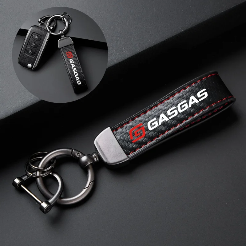 Schlüsselanhänger aus hochwertigem Leder und Wildleder für Herren und Damen – Persönlichkeit für Auto und Motorrad – Für Gas Gas GasGas