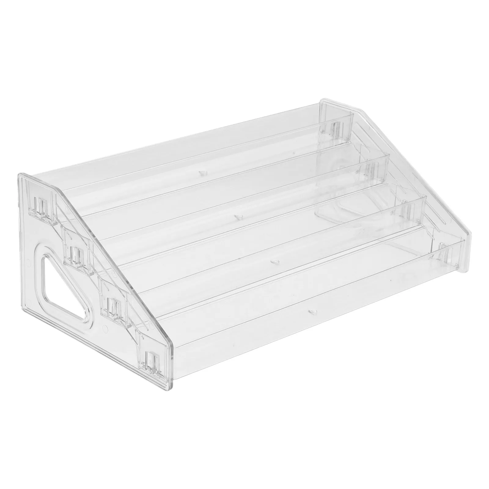 Acrylic Greeting Card Display Rack Clear Organizer Tiered Stand for Postcards Nail Polish Perfume Countertop Storage
