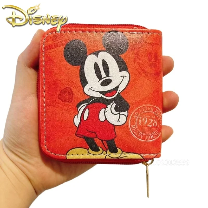 Disney Mickey Dompet Mini Baru Tren Fashion Dompet Koin Wanita Mini Dompet Koin Anak-anak Kartun Slot Multi Kartu Kualitas Tinggi