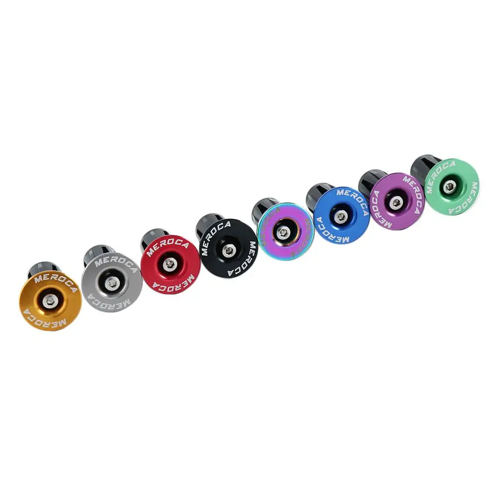 سبائك الألومنيوم الدراجات ينتهي غطاء المضادة للانزلاق الدراجة اكسسوارات المقود قبعات دراجة قبضة الدراجة بار نهاية المقابس دراجة غطاء القبضات #6