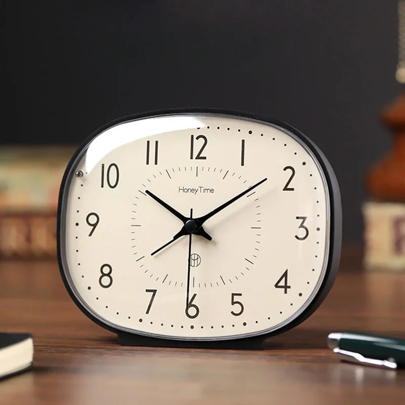 

Mute Small Table Clock Household Vintage Desktop Decoration Bedroom Children's Students Creative Wake-up Device Desk Alarm Clock