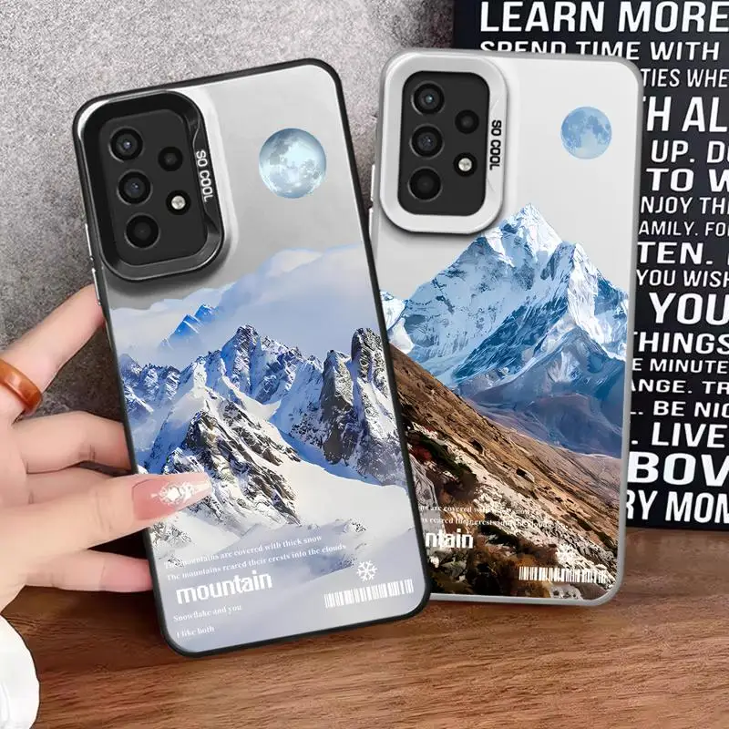 phone cases for Samsung Galaxy A34 A23 A15 4G A35 A52 A54 5G A32 A13 A55 A33 funda Back Shell Cover Magnificent Mountain Scenery