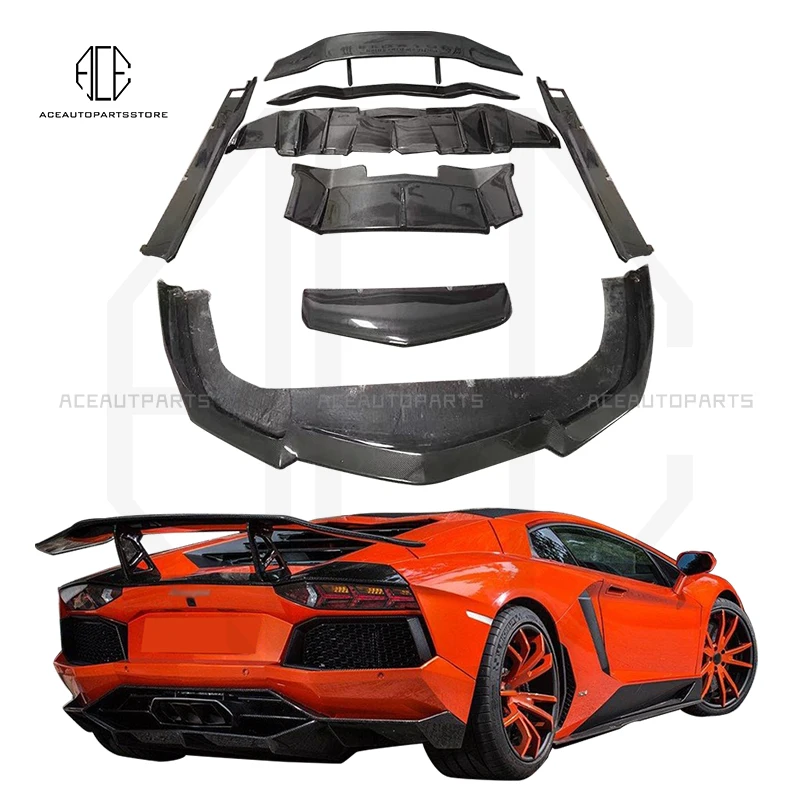 

For Aventador Lamborghini Lp700 Modified D Style Small Surround Carbon Fiber Front Rear Lip Tail Wing Body Kits Auto Accessorie