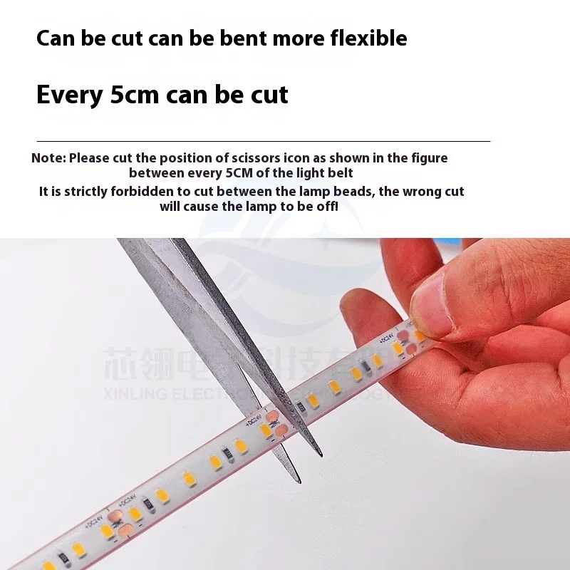 Ultra-thin waterproof light strips can be cut and self-adhesive linear lighting flexible LED 12V / 24V