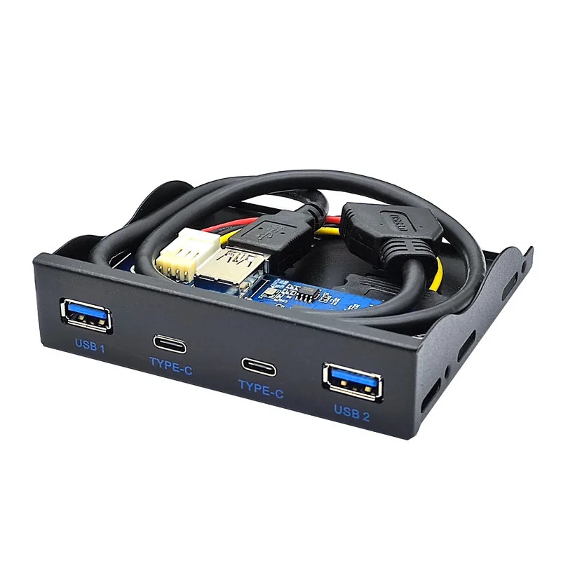 USB3.1 TYPE-C floppy drive position optical drive 3.5 inch 5.25 inch HUB 19PIN to C port front and back plug