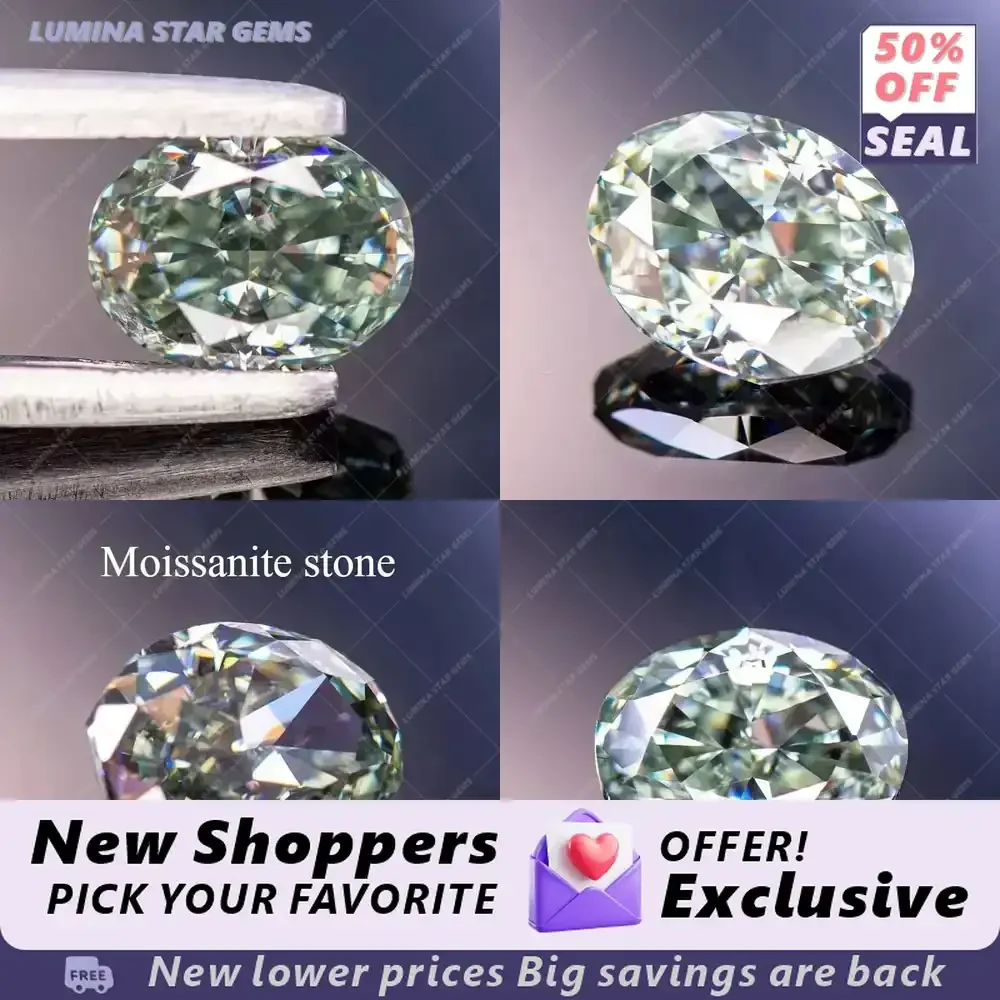 

Лабораторно выращенный муассанит, натуральный серо-желтый, овальной огранки, для изготовления украшений своими руками, альтернатива лабораторно выращенному сапфиру