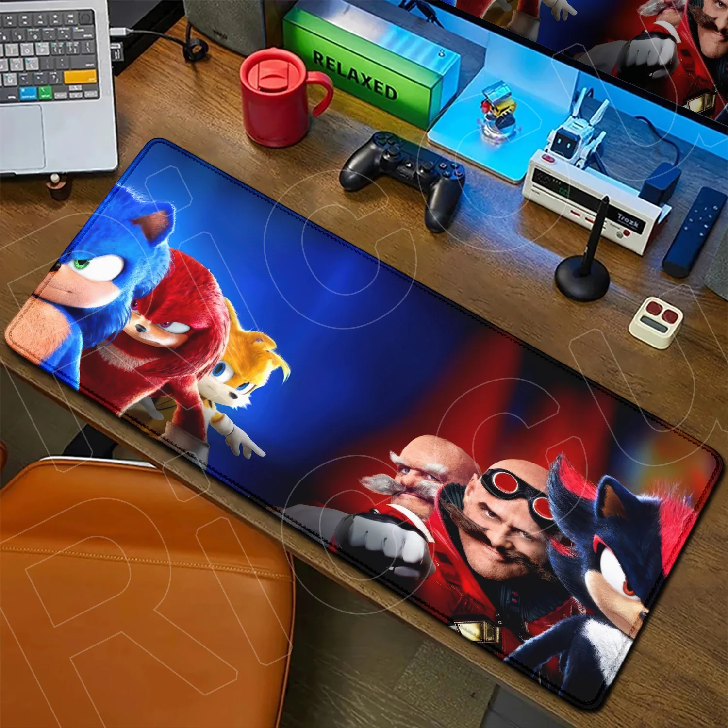 Sonic Shadow Anime Game MousePad office Student Cushion Non-Slip Rubber Edge locking desktop protection Mat Computer Accessories
