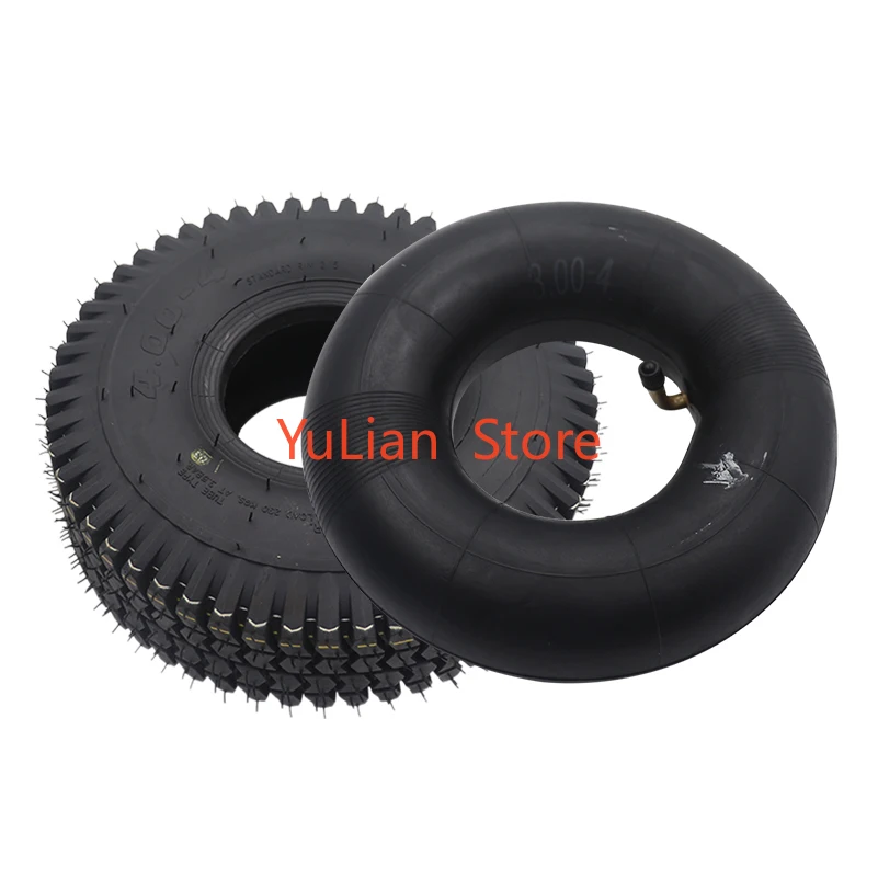 4.00-4 Heavy Duty Inner Tube Outer Tyre 3.00/350-4 Inch Innertube For Remplacement de pneu de moto de chariot de skateboard