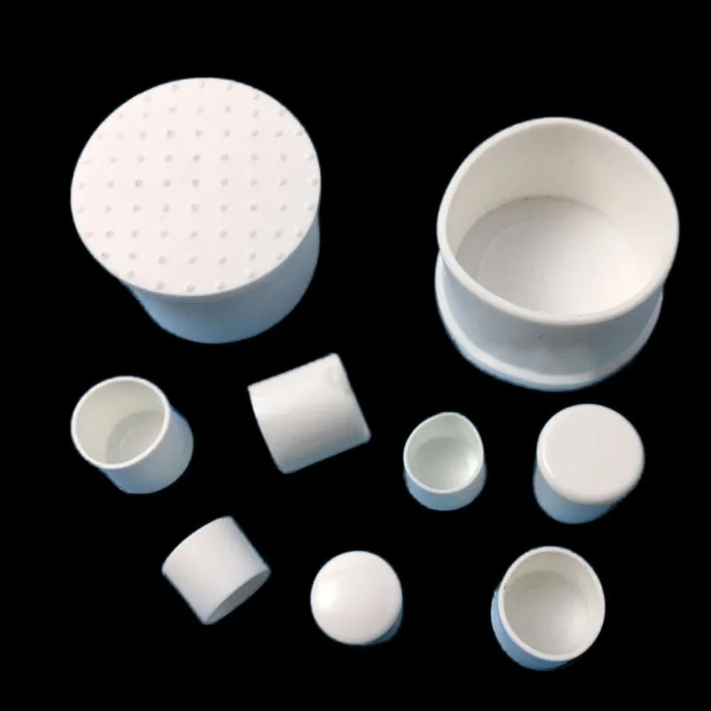 White PVC Round/Square Caps Protection Gasket Dust Seal End Cover Caps For Pipe Bolt Furniture Tube Pipe End Cap Seal Stopper