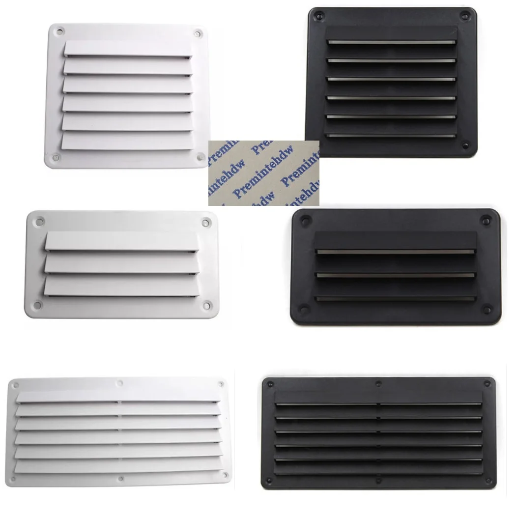 1Pc Plastic Rectangular Exterior Grille Cover Vents For Cabinet RV Yatch