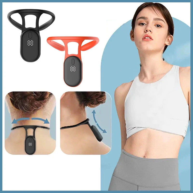 Smart Posture Corrector Back Brace Massager Posture Training Humpback Corrector Trainer USB LCD Pose Correction Device