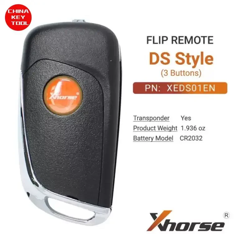 1PCS Xhorse Super Flip Remote Key DS Style 3 Buttons XEDS01EN