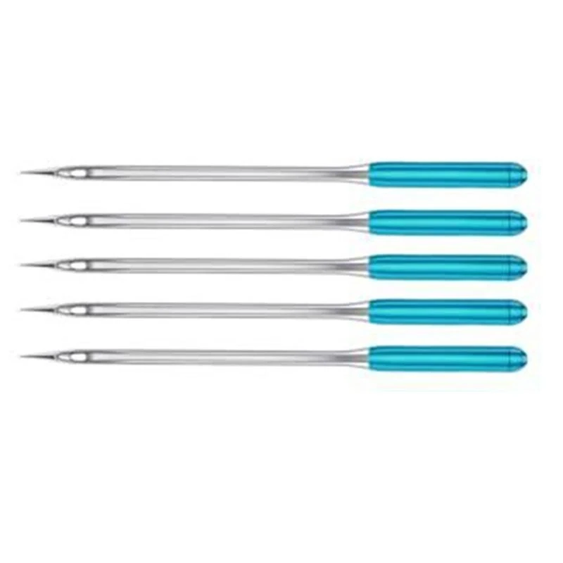 F92B 5pcs إبرة آلة الخياطة المحلية للنسيج الممتد إبرة النقطة العادية لإكسسوارات آلات الخياطة المحلية