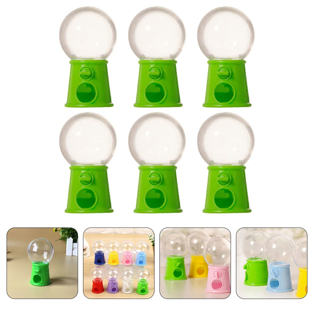 6 Pcs Mini Machine Kids Gumballs Vending Candy Twisting Plastic Machines Toys Small Wedding