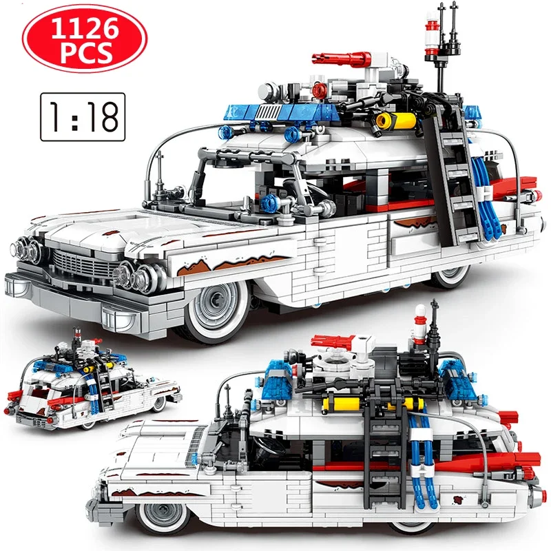 1126PCS City Ghostbusters Technical Cars Model Building Blocks Creators  Movie Vehicle Bricks DIY Education Toys For Children