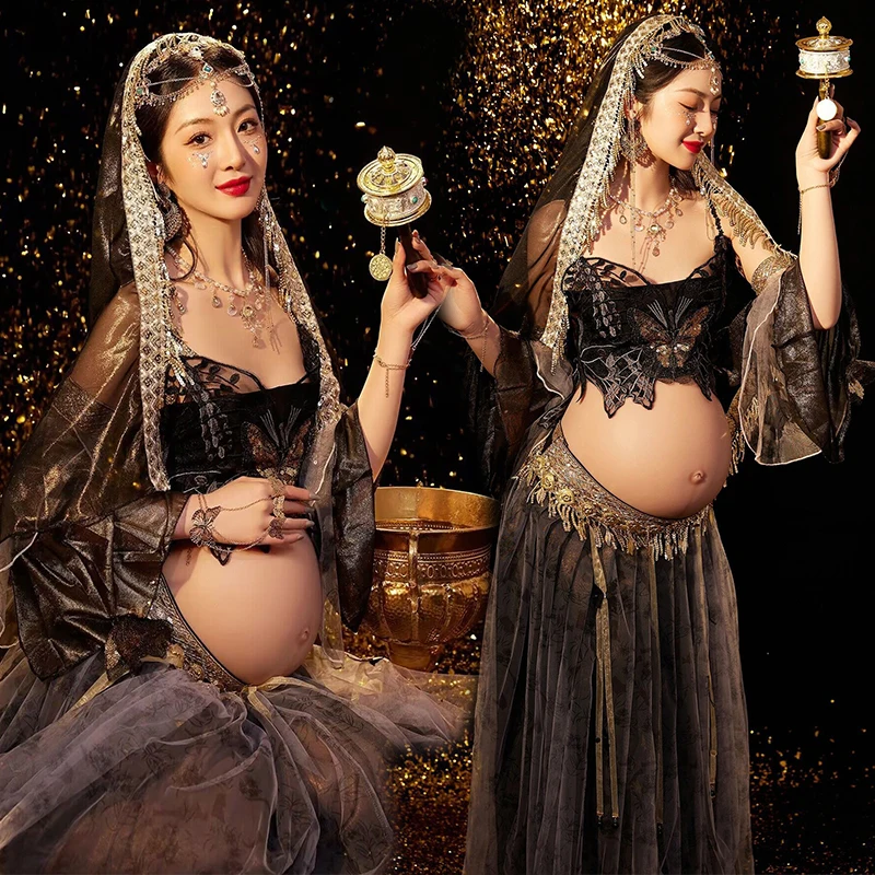 

New Maternity Photography Clothes for Home Use Personality Portrait Studio Maternity Photoshoot Artistic Pregnant Women Outfits