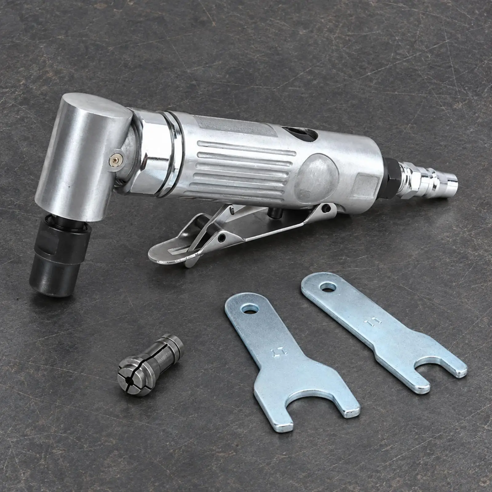Air Angle Die Grinder Tool 90 Degree Pneumatic Grinder Aluminum Construction for Polishing Finishing Hard Materials Workshop Use