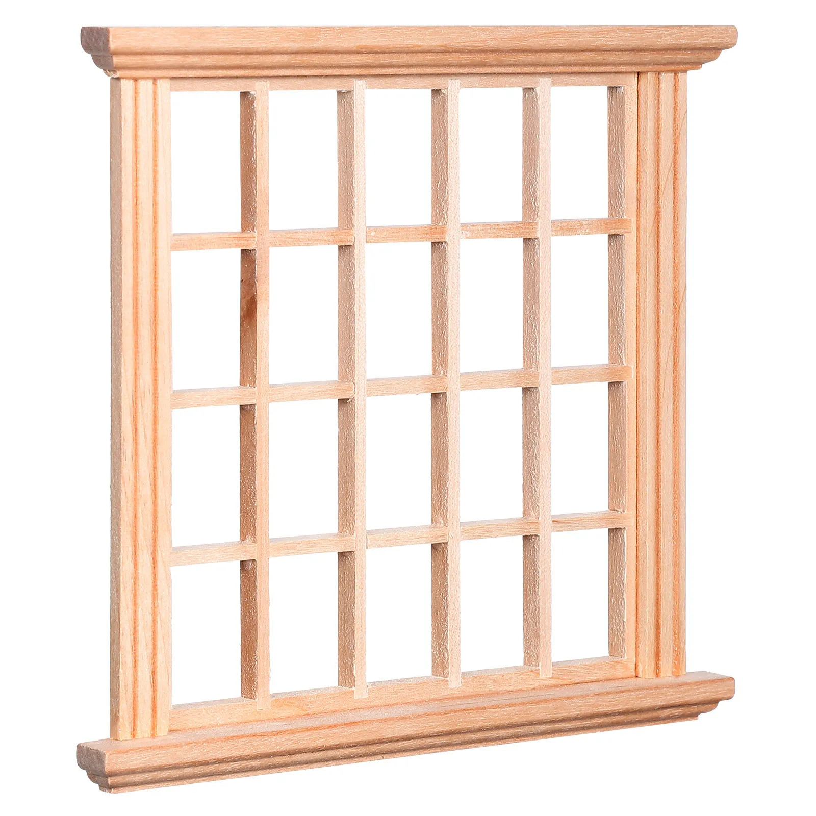 

Миниатюрная деревянная оконная рама с гладкой поверхностью, в стиле мебели для мини-домиков, для ландшафтного дизайна, мини-аксессуары