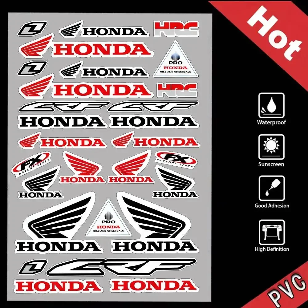 FOR HONDA Fashion Universal Scratch Resist Reflective Waterproof Stickers For Auto Motorcycle Helmet Mug Refrigerator