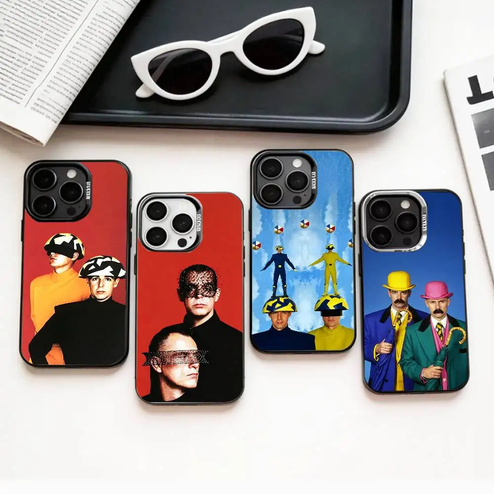Чехол для телефона COOL Band P-Pet Shop Boys для iPhone 17, 16, 15, 14, 13, 12, 11 Plus, Pro Max, цветной, с серебряным покрытием внутри
