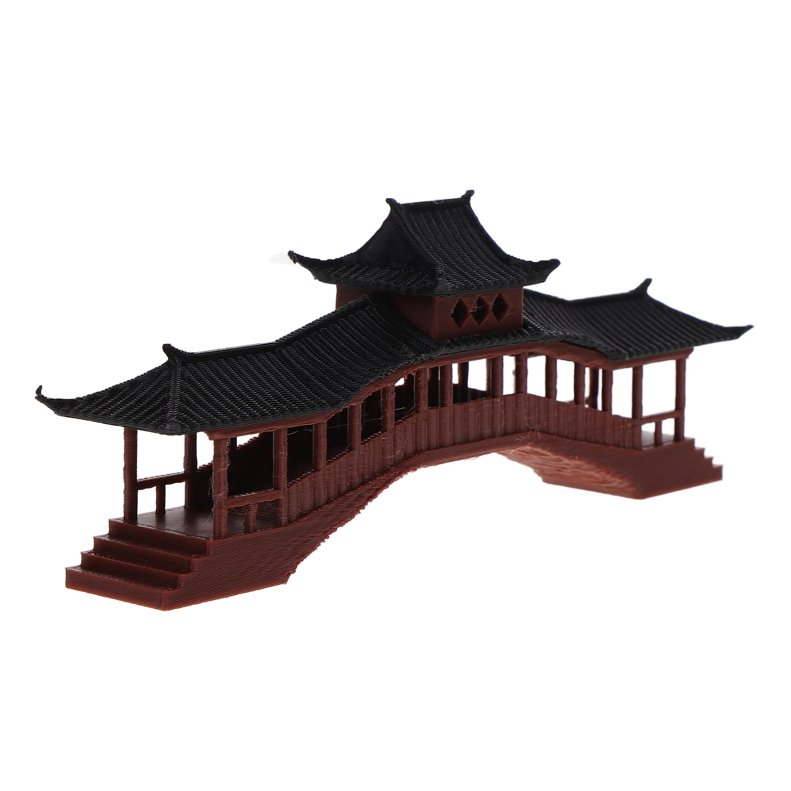 Mini Plastic Pavilion Statue Micro Landscape Ornament Fish Tank Decoration Garden Home Desktop Decor Lightweight Landscaping