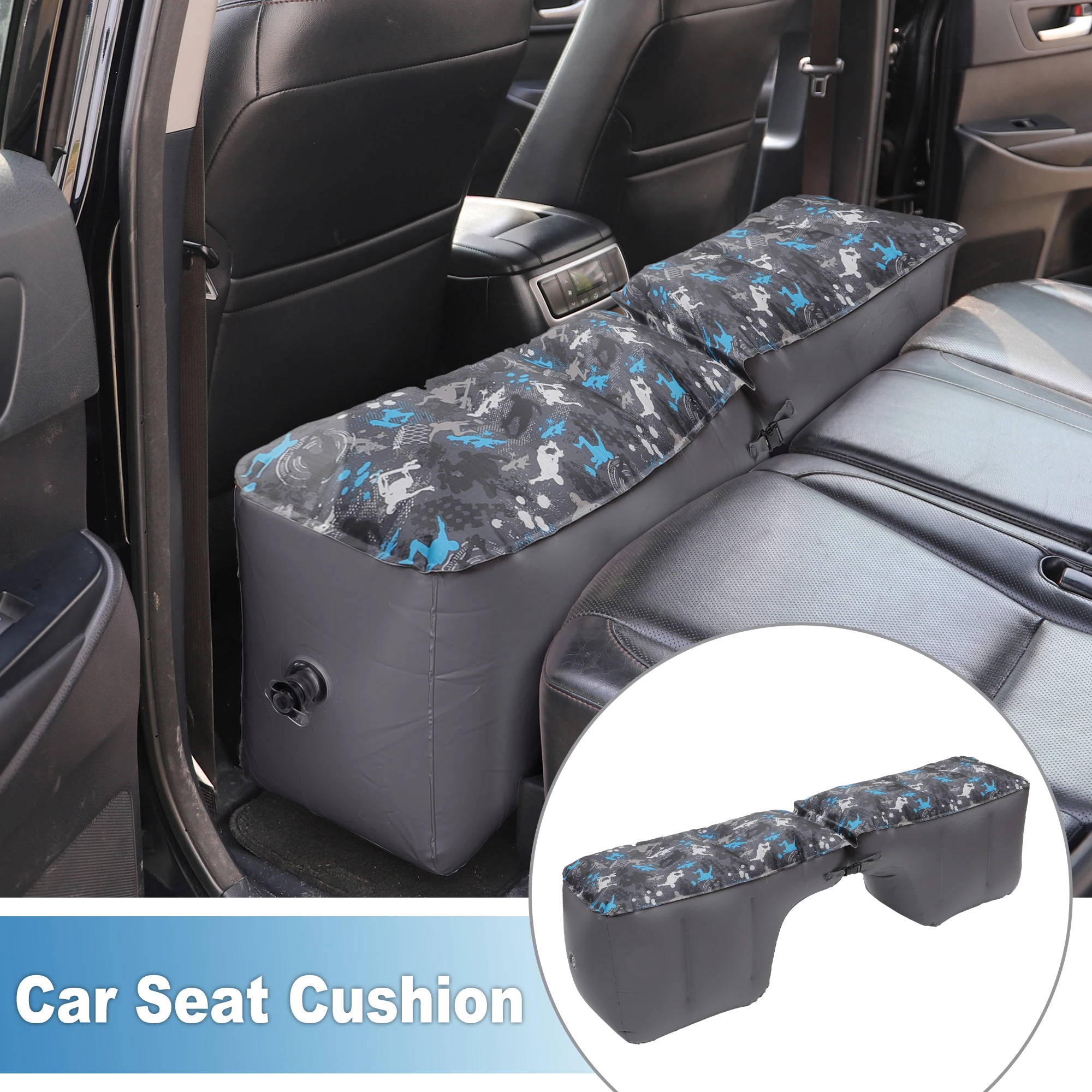 UXCELL Car Mattress Sleeping Mat Comfortable Rear Seat Air Bed Gap Pad for Napping Travel Gray Assorted Color 130x30x40cm